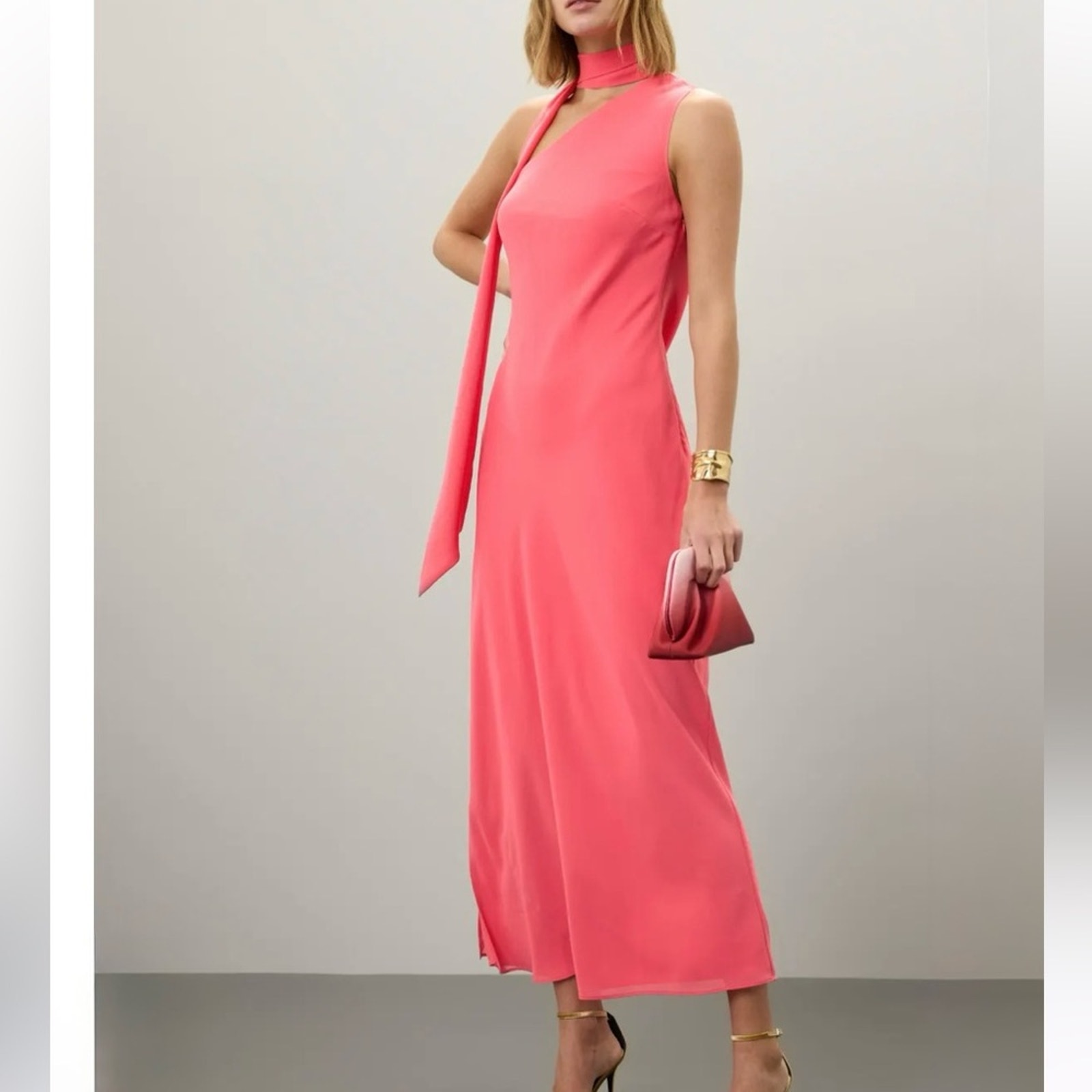 Ronny Kobo One Shoulder Gown Pink Size 2